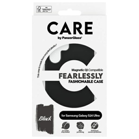 Etui CARE by PanzerGlass Fashion QI Case Samsung Galaxy S24 Ultra - czarne Etui CARE by PanzerGlass Fashion QI Case Samsung Galaxy S24 Ultra - czarne
