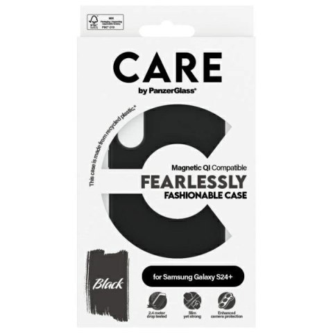 Etui CARE by PanzerGlass Fashion QI Case Samsung Galaxy S24+ - czarne Etui CARE by PanzerGlass Fashion QI Case Samsung Galaxy S24+ - czarne