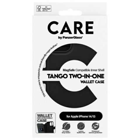 Etui CARE by PanzerGlass Feature Tango 2w1 Wallet MagSafe na iPhone 13 / 14 - czarne Etui CARE by PanzerGlass Feature Tango 2w1 Wallet MagSafe na iPhone 13 / 14 - czarne