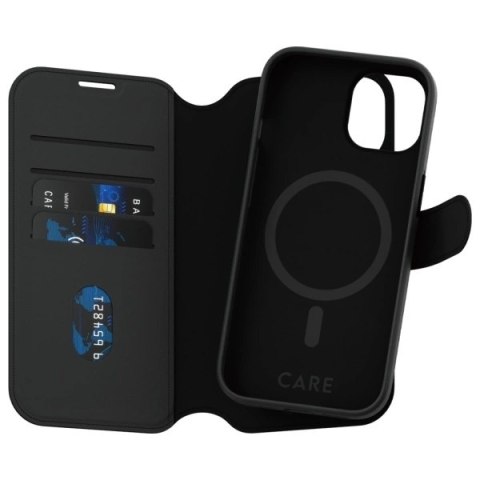 Etui CARE by PanzerGlass Feature Tango 2w1 Wallet MagSafe na iPhone 15 - czarne Etui CARE by PanzerGlass Feature Tango 2w1 Wallet MagSafe na iPhone 15 - czarne