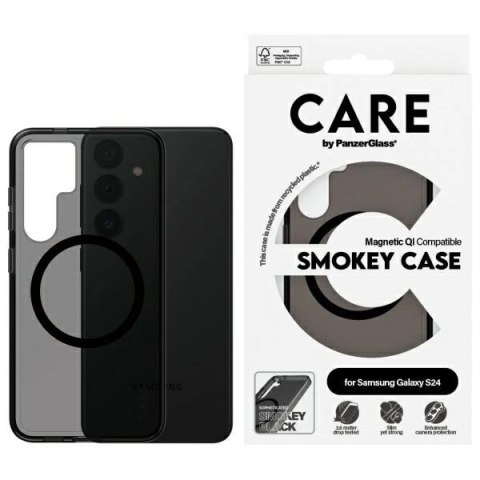 Etui CARE by PanzerGlass Flagship QI Case na Samsung Galaxy S24 - czarne Etui CARE by PanzerGlass Flagship QI Case na Samsung Galaxy S24 - czarne