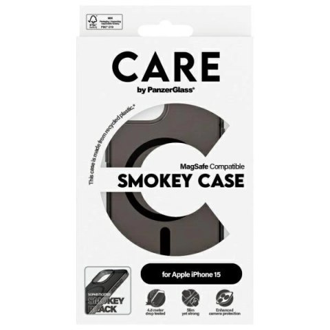 Etui Care PanzerGlass Flagship Case MagSafe na iPhone 15 - czarne
