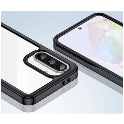 Etui Outer Space Case do Samsung Galaxy A56 pokrowiec z elastyczną ramką - czarne