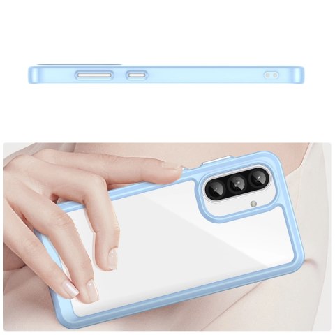 Etui Outer Space Case do Samsung Galaxy A56 pokrowiec z elastyczną ramką - niebieskie
