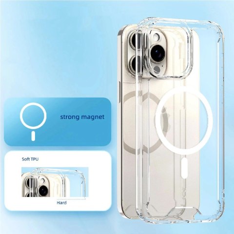 Etui Wozinsky Clear Corner Case MagSafe na Samsung Galaxy S25 - przezroczyste Etui Wozinsky Clear Corner Case MagSafe na Samsung Galaxy S25 - przezroczyste
