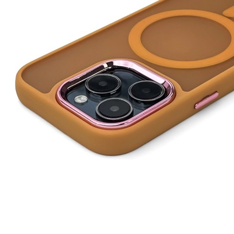 Etui Wozinsky Fashion Case MagSafe na Samsung Galaxy S25 - pomarańczowe