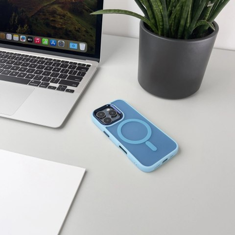 Etui Wozinsky Fashion Case z MagSafe na Samsung Galaxy S24 FE - niebieskie