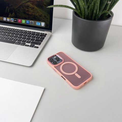 Etui Wozinsky Fashion Case z MagSafe na Samsung Galaxy S24 FE - różowe