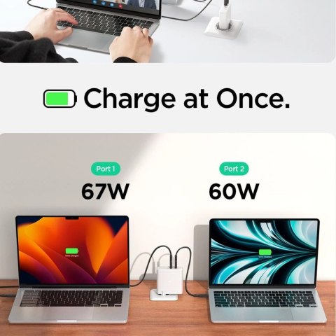 Ładowarka Spigen ArcStation Pro + kabel USB-C 140-W - biała Ładowarka Spigen ArcStation Pro + kabel USB-C 140-W - biała