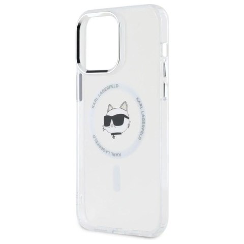 Etui Karl Lagerfeld IML Metal Choupette Head MagSafe na iPhone 13 Pro - białe Etui Karl Lagerfeld IML Metal Choupette Head MagSafe na iPhone 13 Pro - białe
