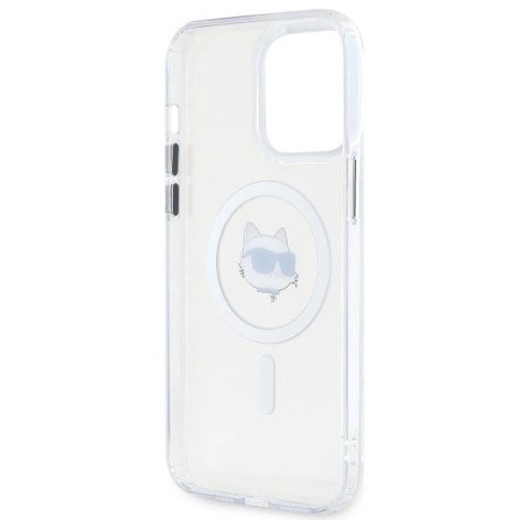 Etui Karl Lagerfeld IML Metal Choupette Head MagSafe na iPhone 13 Pro - białe Etui Karl Lagerfeld IML Metal Choupette Head MagSafe na iPhone 13 Pro - białe