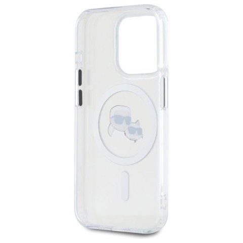 Etui Karl Lagerfeld IML Metal Karl&Choupette Head MagSafe na iPhone 15 Pro - białe Etui Karl Lagerfeld IML Metal Karl&Choupette Head MagSafe na iPhone 15 Pro - białe