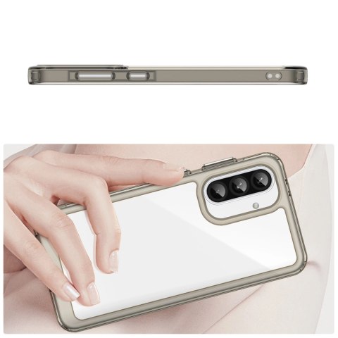 Etui Outer Space Case do Samsung Galaxy A26 pokrowiec z elastyczną ramką - półprzezroczyste, czarne