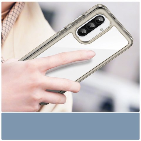 Etui Outer Space Case do Samsung Galaxy A26 pokrowiec z elastyczną ramką - półprzezroczyste, czarne