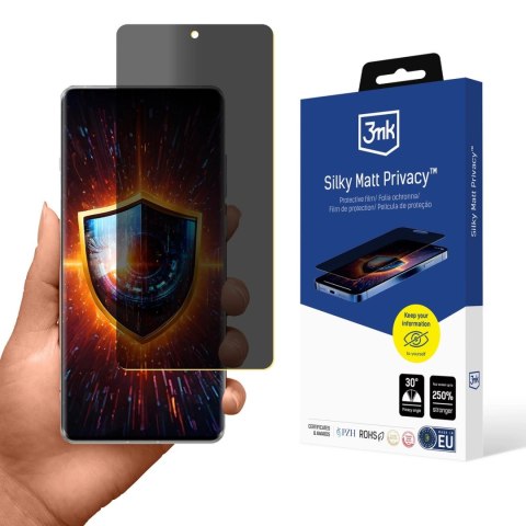 Folia ochronna prywatyzująca matowa 3mk Silky Matt Privacy na Oppo Find X7 Ultra Folia ochronna prywatyzująca matowa 3mk Silky Matt Privacy na Oppo Find X7 Ultra