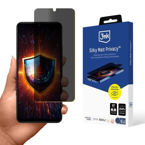 Folia prywatyzująca 3mk Silky Matt Privacy na Xiaomi Redmi 14C / POCO C75 / Redmi A4 5G