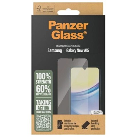 Szkło hartowane PanzerGlass Screen Protection Ultra-Wide Fit na Samsung Galaxy A16 / A16 5G Szkło hartowane PanzerGlass Screen Protection Ultra-Wide Fit na Samsung Galaxy A16 / A16 5G