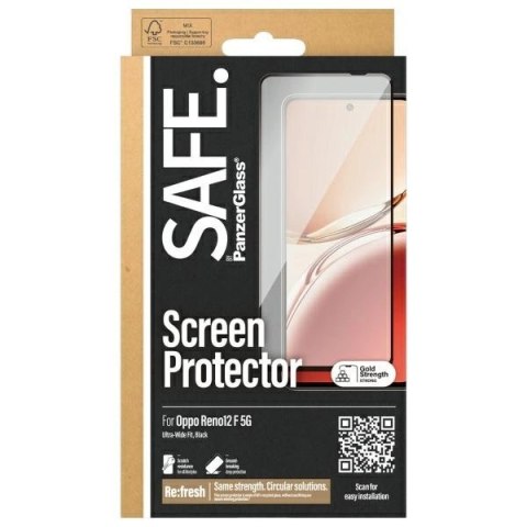 Szkło hartowane SAFE by PanzerGlass Screen Protection Ultra-Wide Fit na Oppo Reno12 F 5G Szkło hartowane SAFE by PanzerGlass Screen Protection Ultra-Wide Fit na Oppo Reno12 F 5G