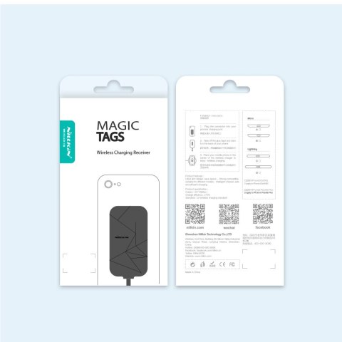 Wkładka indukcyjna Qi Nillkin Magic Tag USB-C - czarna Wkładka indukcyjna Qi Nillkin Magic Tag USB-C - czarna