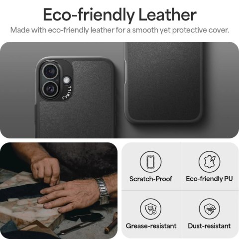 Etui Spigen Cyrill Kajuk Mag MagSafe na iPhone 16 - czarne Etui Spigen Cyrill Kajuk Mag MagSafe na iPhone 16 - czarne