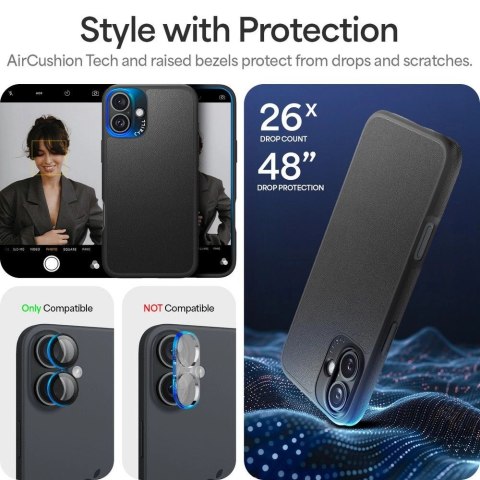 Etui Spigen Cyrill Kajuk Mag MagSafe na iPhone 16 - czarne Etui Spigen Cyrill Kajuk Mag MagSafe na iPhone 16 - czarne
