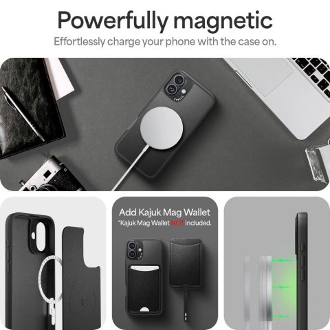 Etui Spigen Cyrill Kajuk Mag MagSafe na iPhone 16 - czarne Etui Spigen Cyrill Kajuk Mag MagSafe na iPhone 16 - czarne