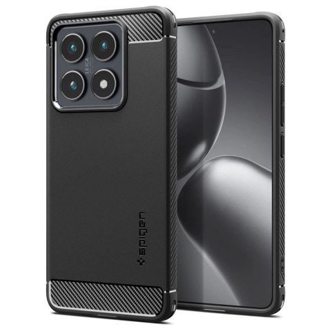 Etui Spigen Rugged Armor na Xiaomi 14T Pro - matowy czarny Etui Spigen Rugged Armor na Xiaomi 14T Pro - matowy czarny