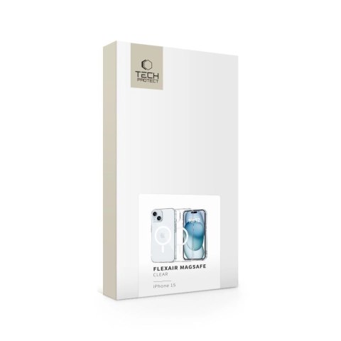 Etui Tech-Protect FlexAir MagSafe na iPhone 15 - przezroczyste