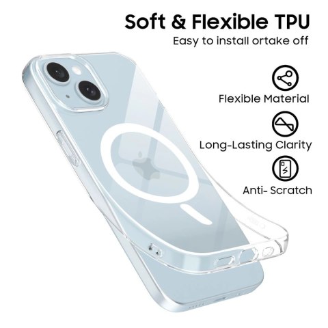 Etui Tech-Protect FlexAir MagSafe na iPhone 15 - przezroczyste