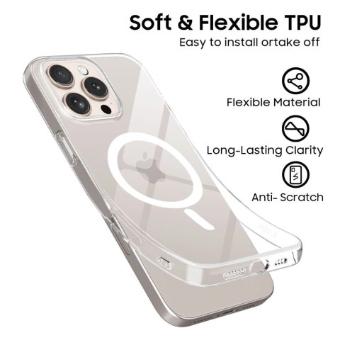 Etui Tech-Protect FlexAir MagSafe na iPhone 16 Pro - przezroczyste