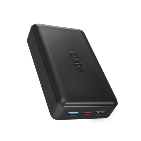 Fast charge powerbank: 20,000 mAh, 2 USBs Black Fast charge powerbank: 20,000 mAh, 2 USBs Black