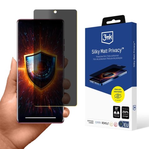 Folia ochronna prywatyzująca matowa 3mk Silky Matt Privacy na Motorola Edge 50 Fusion