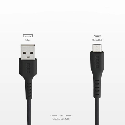 Kabel SBS LTHL200 USB-A - Micro-USB 1m - czarny Kabel SBS LTHL200 USB-A - Micro-USB 1m - czarny