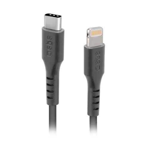 Kabel SBS TECABLELIGTC1K USB-C - Lightning 1m - czarny Kabel SBS TECABLELIGTC1K USB-C - Lightning 1m - czarny