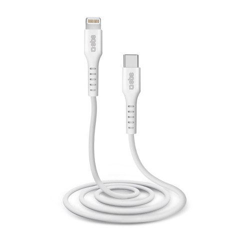 Kabel SBS TECABLELIGTC1W USB-C - Lightning z certyfikatem MFi, 1m - biały Kabel SBS TECABLELIGTC1W USB-C - Lightning z certyfikatem MFi, 1m - biały