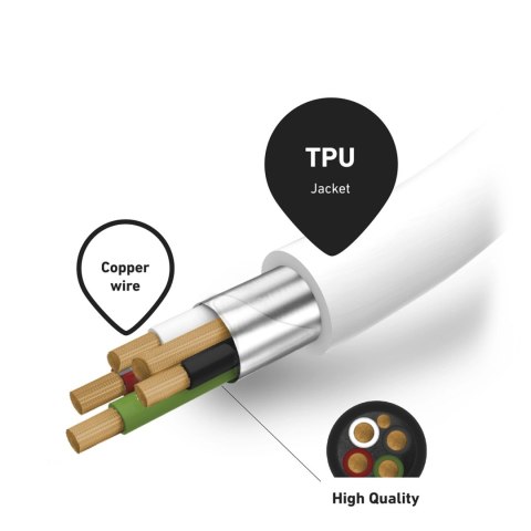 Kabel SBS TECABLELIGTC1W USB-C - Lightning z certyfikatem MFi, 1m - biały Kabel SBS TECABLELIGTC1W USB-C - Lightning z certyfikatem MFi, 1m - biały