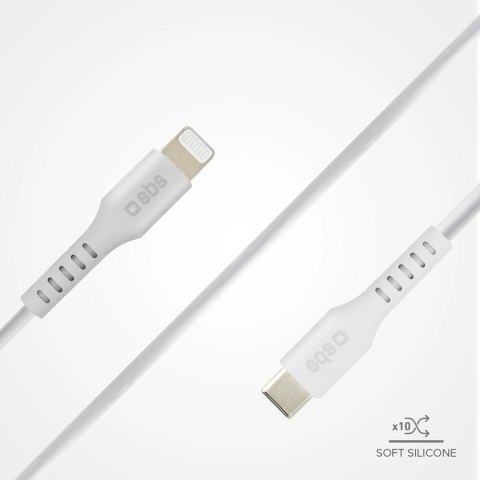 Kabel SBS TECABLELIGTC1W USB-C - Lightning z certyfikatem MFi, 1m - biały Kabel SBS TECABLELIGTC1W USB-C - Lightning z certyfikatem MFi, 1m - biały