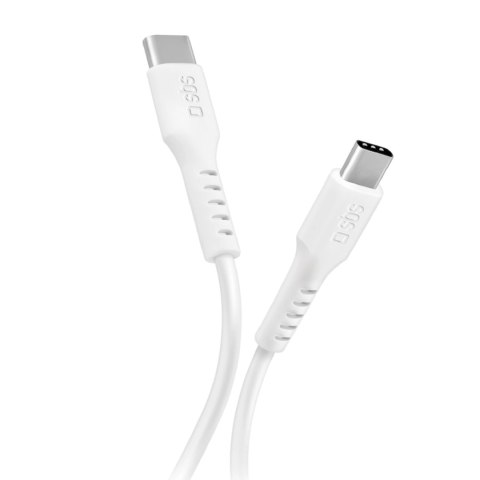 Kabel SBS TECABLETCC10W USB-C - USB-C Power Delivery 25W 1 m - biały Kabel SBS TECABLETCC10W USB-C - USB-C Power Delivery 25W 1 m - biały