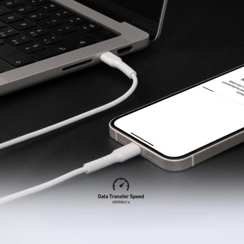 Kabel SBS TECABLETCC10W USB-C - USB-C Power Delivery 25W 1 m - biały Kabel SBS TECABLETCC10W USB-C - USB-C Power Delivery 25W 1 m - biały