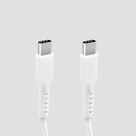 Kabel SBS TECABLETCC10W USB-C - USB-C Power Delivery 25W 1 m - biały Kabel SBS TECABLETCC10W USB-C - USB-C Power Delivery 25W 1 m - biały