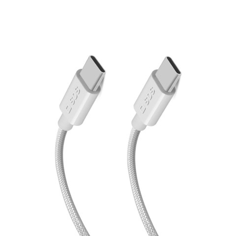 Kabel SBS TECABLETISSUETCC2G 2 x USB-C 2m 60W z Power Delivery - szary Kabel SBS TECABLETISSUETCC2G 2 x USB-C 2m 60W z Power Delivery - szary