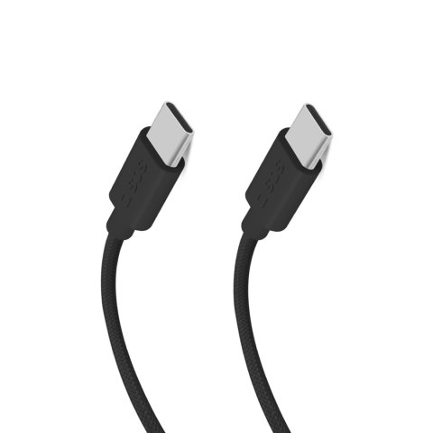 Kabel SBS TECABLETISSUETCCK USB-C - USB-C 1,5m 60W w oplocie - czarny Kabel SBS TECABLETISSUETCCK USB-C - USB-C 1,5m 60W w oplocie - czarny