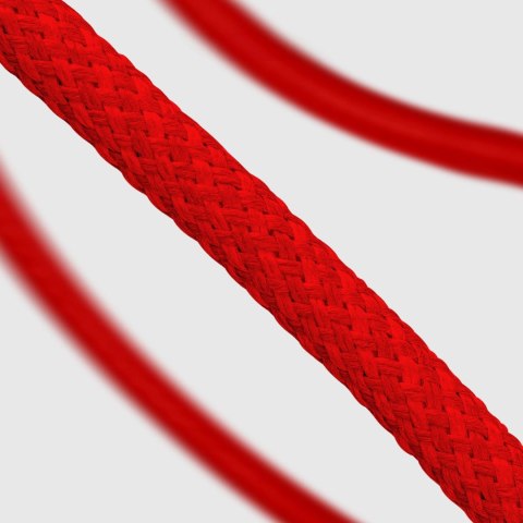 Kabel SBS TECABLETISSUETCCR USB-C - USB-C 1,5m 60 W w oplocie - czerwony Kabel SBS TECABLETISSUETCCR USB-C - USB-C 1,5m 60 W w oplocie - czerwony