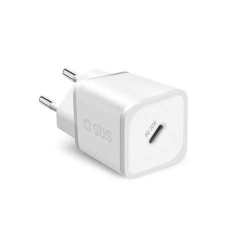 Ładowarka sieciowa SBS TETRGAN1C20W 20W GaN z Power Delivery - biała Ładowarka sieciowa SBS TETRGAN1C20W 20W GaN z Power Delivery - biała
