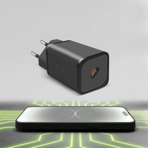 Ładowarka sieciowa SBS TETRGAN1C65W 65W GaN z Power Delivery - czarna Ładowarka sieciowa SBS TETRGAN1C65W 65W GaN z Power Delivery - czarna