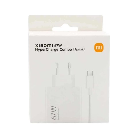 Ładowarka sieciowa Xiaomi BHR9465EU 67W 6.2A USB-A z kablem USB-C - biała Ładowarka sieciowa Xiaomi BHR9465EU 67W 6.2A USB-A z kablem USB-C - biała