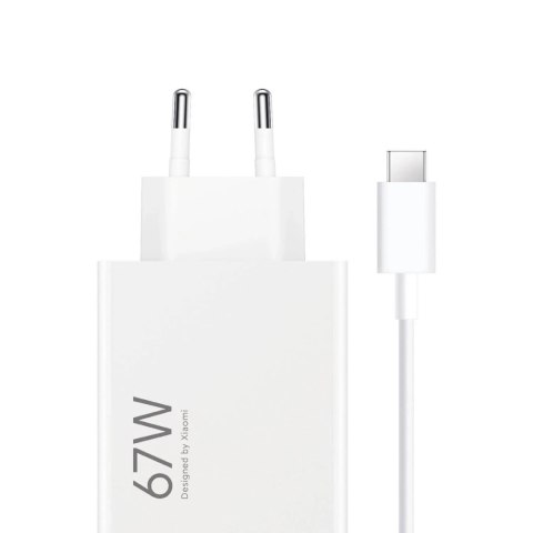 Ładowarka sieciowa Xiaomi BHR9465EU 67W 6.2A USB-A z kablem USB-C - biała Ładowarka sieciowa Xiaomi BHR9465EU 67W 6.2A USB-A z kablem USB-C - biała