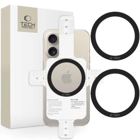 Pierścień Tech-Protect MMP-110 2w1 MagSafe - czarny / czarny