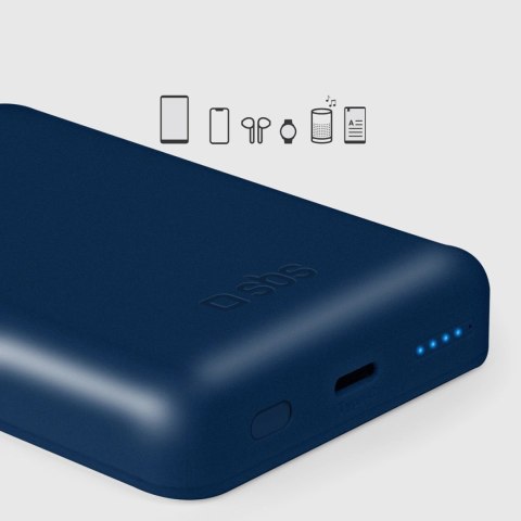 Powerbank SBS TEBB5000MAG1CB 5000 mAh kompatybilny z MagSafe - niebieski Powerbank SBS TEBB5000MAG1CB 5000 mAh kompatybilny z MagSafe - niebieski