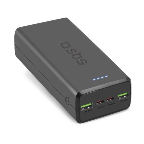 Powerbank SBS TTBB30000PD20K 30000 mAh 2 x USB-C 2 x USB-A - czarny Powerbank SBS TTBB30000PD20K 30000 mAh 2 x USB-C 2 x USB-A - czarny